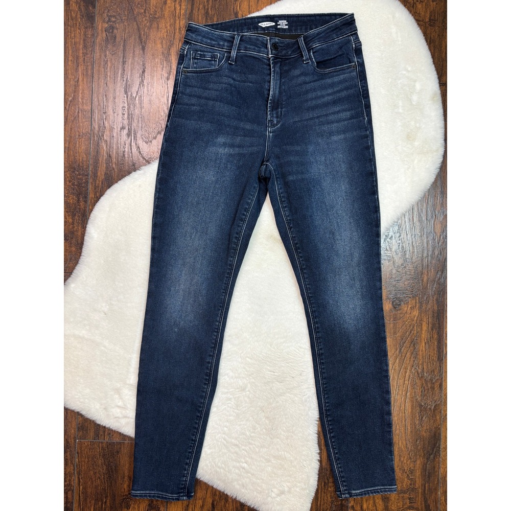 Old Navy Rockstar Super Skinny 8 Dark Wash High Rise Built-In Warm Stretch Women